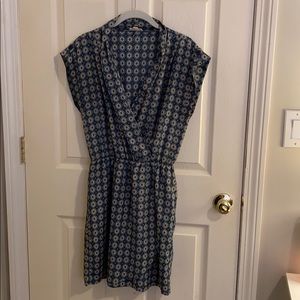 Maison Jules Shortsleeved Green Print Dress